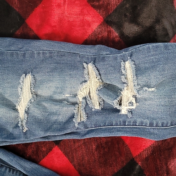 PacSun High-Rise Ankle Jegging Super Stretch Skinny Distressed Jeans Size 28 L - Picture 7 of 9